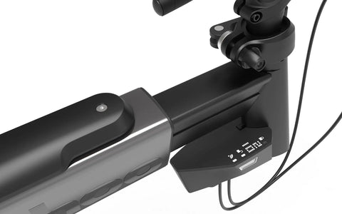 Close-up of digital display on KICKR Bike Pro Indoor Trainer With Realistic Flywheel Resistance And Integrated Motor Delivers True Gradient Feel