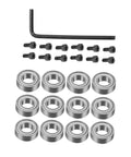 Top Mounted Router Bit Ball Bearing Gear With Low Noise Double Shielded Design Includes Screws And Wrench Replacement Bearings