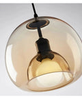 Modern Dine Dining Room Pendant Lights Indoor Lighting Ceiling Lamp Hanging Light Led Chandeliers for Living Room with amber glass shade