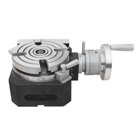 4 Inch Rotary Milling Table With Dividing Plates For Precision Indexing And Milling, Horizontal And Vertical Setup, MT2 Bore