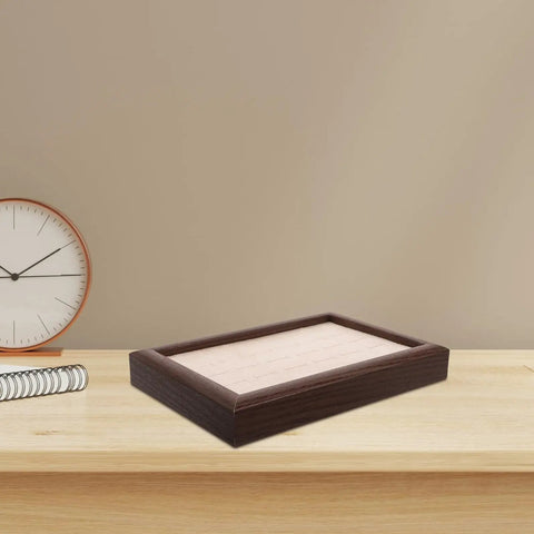 Crafted From Warm Wood This Super Chic 30 Compartment Jewelry Organizer Stores Rings Necklaces And Bracelets Straight Up In Style While You Kick Clutter To The Curb And Look Awesome Daily on a wooden table.