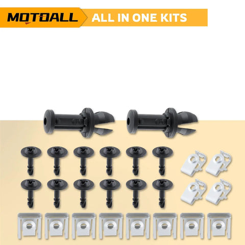 Got You Covered 26 Piece Engine Under Cover Splash Guard Clips Screw Set For Audi A4 A5 Q5 2008 2012 2017 set with clips and screws
