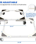 Adjustable Furniture Dolly For Heavy Appliances, Mobile Stand With Four Locking Wheels, telescoping height from 16 to 24.375 in.