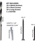 DIY Door Repair Kit For Stripped Hinge And Damaged Screws Reinforcement Jamb Hardware To Fix Wobbly Doors Black Finish kit contents