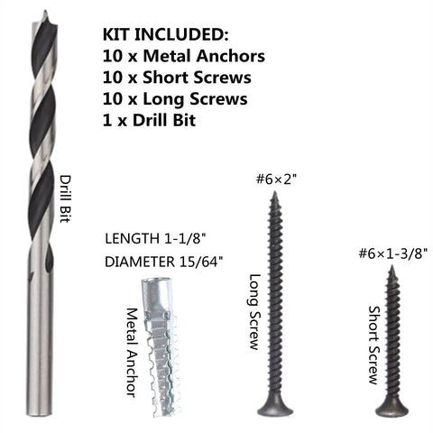 DIY Door Repair Kit For Stripped Hinge And Damaged Screws Reinforcement Jamb Hardware To Fix Wobbly Doors Black Finish kit contents