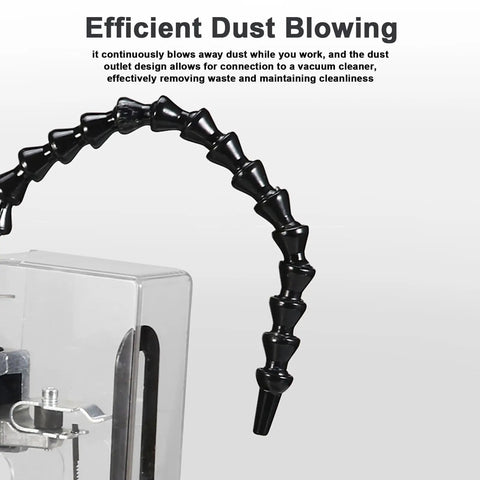 Professional Desktop Scroll Saw With Tiltable Metal Work Table Bright Led Lamp And Quick Speed Adjustments For Killer Curve Cuts Across Wood Plastic And Thin Sheet Metal Projects dust blowing attachment for effective cleanliness.