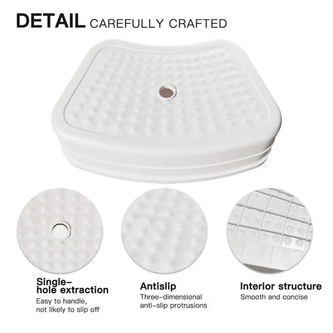Detail view of Heck Of A Sturdy Kids Step Stool With Super Grippy Non Slip Feet showing textures and structure for safety.