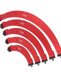 Pro Grade Aluminum Corner Jig Template Set For DIY Crews And Pros R100 To R300 Router Radius Templates for cabinet edge trimming.
