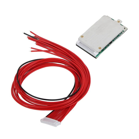 Beefy 13S 48V Lithium Battery Management Board with wiring for e bikes and power tools, featuring robust design for safety.