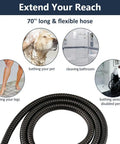 All Metal 12 Inch Rainfall Shower Head With Handheld, 70 Inch Stainless Steel Shower Hose, multiple uses shown
