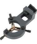 Professional Grade Rock Solid Mini Metal Lathe Steady Rest With Mounting Hardware For WM210V Machines Premium Aluminum Alloy center support viewed at an angle.