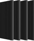 Top Tier Black Acoustic Panels 4 Pack Heavy Duty Soundproof Foam Wall Tiles High Density Fire Retardant Noise Killing Room Upgrade 48 By 24 By 2 Inch Studio Ready Dead Quiet Game Changer
