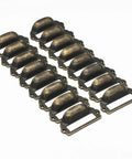 16 Pack Zinc Alloy Antique Bronze Label Frame Drawer Pulls For Drawers And Cabinets Vintage Industrial Style Apothecary Card Catalog Holder Pull Handles