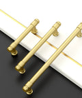 10 Pack 7.5 Inch Brushed Gold Cabinet Pulls For Kitchens Solid Zinc Alloy Cabinet Handles 192mm Center To Center
