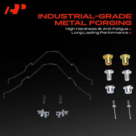 Upgrade Your Brakes With This Awesome A-Premium Rear Drum Brake Hardware Kit Perfect For Chevy Corvette And Cadillac XLR Models From 99 To 09 Ensure Proper Fitment And Smooth Stopping Power For That Classic American Muscle Car Ride rear brake hardware set with steel springs, pins, bolts, and clips