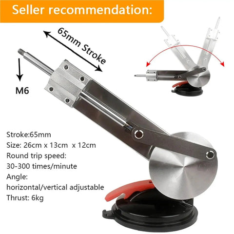 Telescopic Linear Actuator 65 And 39mm Stroke DC Reciprocating Motor Set 11 With 3XLR Connector US 110V Built Tough For High Frequency Use Low Noise Durable Aluminum Alloy Fuselage Powder Metallurgy Build Compact And Versatile Motion, 65mm stroke, M6 mount