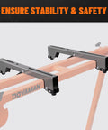 Rock Solid Folding Miter Saw Stand With Quick Three Step Setup And No Sweat Portable Design for securing stability and safety.