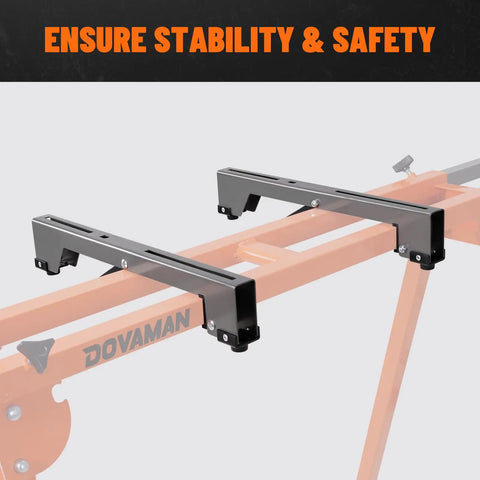 Rock Solid Folding Miter Saw Stand With Quick Three Step Setup And No Sweat Portable Design for securing stability and safety.