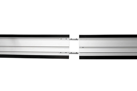 55 Inch Rail Extensions For Track Saw Guide Increase Range To Over 8 Feet With All Aluminum Construction And 4 Rail Connectors joined