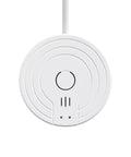 Smoke detector connected with 500ft Stranded 18/4 Alarm CCA Wire for low voltage LED and security systems like burglar alarms.