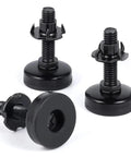 30 Pcs Adjustable Leveling Screw Feet Black Table Height Raiser Furniture Stabilizer For Wobbly Tables Chairs Cabinets And Wooden Furniture Fits Most Furniture Or Cabinets On Hardwood Floors Easy Install Non Slip Anti Scratch Protectors Included. Black adjustable leveling screw feet with wide base for tables and cabinets