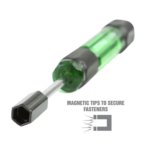 7 Piece Precision Nut Driver Set Green And Black Metric 3 To 6 mm Nut Drivers For Jewelry And Electronics With magnetic tips