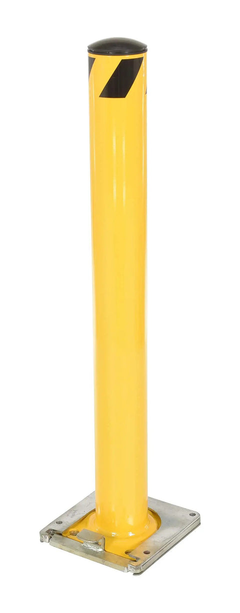 Heavy Duty Removable Steel Pipe Safety Bollard 42 Inch Tall Killer Vehicle Barrier For Indoor Outdoor Parking Lots with yellow finish