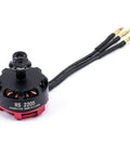 RS2205 2300KV Brushless FPV Motor CW CCW for 3S to 4S LiPo drones with soldered 2mm banana plugs, active cooling fins, and CNC aluminum frame