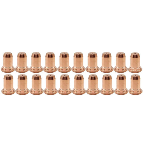 Pro Grade Plasma Cutting Torch Tip Electrode Shield Cap Stand-Offs Kit For PT60 IPT60 PT60 PT40 IPT40 Series - 20 electrodes displayed