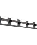 Sleek Black 5 Light Vanity Bar Over Mirror LED Bathroom Light 34 Inch Dimmable White Glow Modern Bath Fixture Easy 15 Minute Install