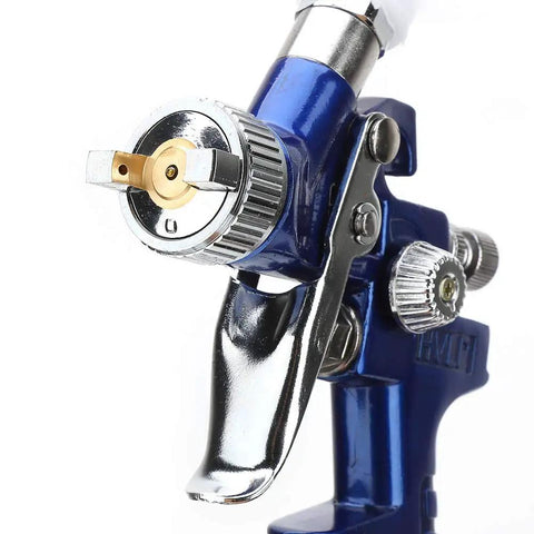 Top Tier Hvlp Gravity Feed Spray Gun Precision Zero Point Eight Millimeter Tip close-up view showing nozzle and controls