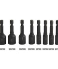 Beefy Tap Socket Adapter Set For Screw Taps With Quarter Inch Hex Shank Extension Bar Metric Thread Holder 8-piece kit