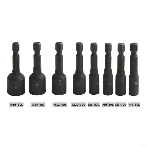 Beefy Tap Socket Adapter Set For Screw Taps With Quarter Inch Hex Shank Extension Bar Metric Thread Holder 8-piece kit