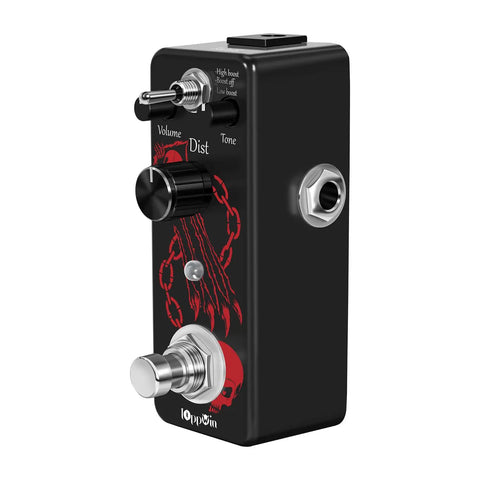 Heavy Metal Distortion Pedal With Three Modes Lo Boost Hi Boost And Bypass True Bypass For Pure Guitar Tone Mini Metal Casing