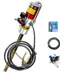Heavy Duty Pneumatic Grease Pump Badass Workhorse For Twenty To Fifty Five Gallon Drums, with high flow hose and extraction rod.
