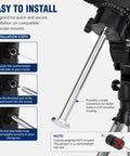 Counterweight Rod For Telescope 12mm By 21cm 8.3in Metal Balance Shaft For Astronomical Mount Built Tough Replacement Quick Install Threaded Tip With End Stopper Fits 80EQ And 80DX shown in installation guide