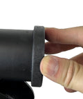 Close-up of hand holding Bike Repair Stand Replacement Plastic Parts YC-100ST-W for YC-100ST and YC-100BH Black Upgrade Kit component.