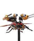 3D DIY Mechanical Beetle Assembly Model With Mechanical Transmission, Futuristic Desktop Ornament For Enthusiasts And Gift Givers, Dynamic Kit Version With LED Accent Lights, red 15x21x11.5cm