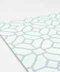 Geometric White And Off White Peel And Stick Floor Tiles 12 Inch Square Pack Of 10 Vinyl Lattice Pattern Easy Install No Grout Needed