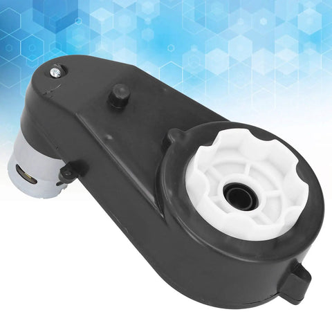 24V High Speed 18000RPM RS555 Motor Gearbox Upgrade in black ABS with white gear, for Kids Ride On Toys Electric Car Wheel Kit