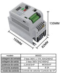 Rugged 4KW 6HP VFD AC Drive For 3 Phase Motors 0-650Hz Inverter Frequency Converter 9600D Controller 155x82x135mm