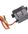 Hella Smooth 35Kg Aluminum Alloy RC Servo Featuring Kickass Metal Gears Flexin Beast Level Torque For Rock Crawling And Trail Running RCs Steering Control Module Upgrade, showing top view and wires.