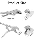 10 Inch Locking Sheet Metal Tool With Adjustable Opening Nickel Plated Pliers Product Size Chart