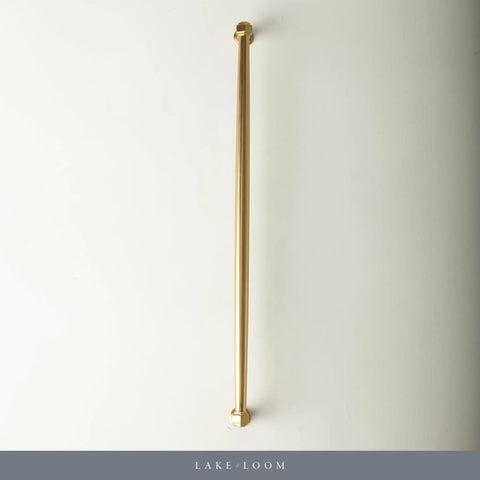 Single handle from Haywood 4 Pack Brushed Brass Cabinet Pulls 12.5 Inch Solid Zinc Alloy Handles for Kitchen Bathroom Dresser Drawers
