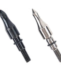 Black and silver arrow points with rubber 100 Pack One Quarter Inch Broadhead O Rings For Archery Replacement And Arrow Point