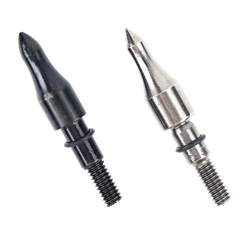 Black and silver arrow points with rubber 100 Pack One Quarter Inch Broadhead O Rings For Archery Replacement And Arrow Point