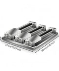 Predolo Copper Fixture Vise Hardened Multi-Station Heavy-Duty For Milling Machines Grinding 3 Rows 12 Stations Flat Thickened Base Plate 300X330X16mm from a top view showing dimensions 33cmx30cm.