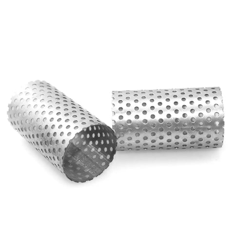 Built Tough 304 Stainless Steel Y Type Water Strainer 1 Inch Pipe Filter Screen, two perforated filters stacked.