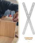 4 Pack Heavy Duty Stainless Steel Flat Plate Straight Brackets for Industrial Shelves, enhancing stability and wear resistance.