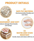 Product details of Ten Pack Super Soft Baby Corner Protectors made from safe PVC material, transparent, soft, and water-resistant.